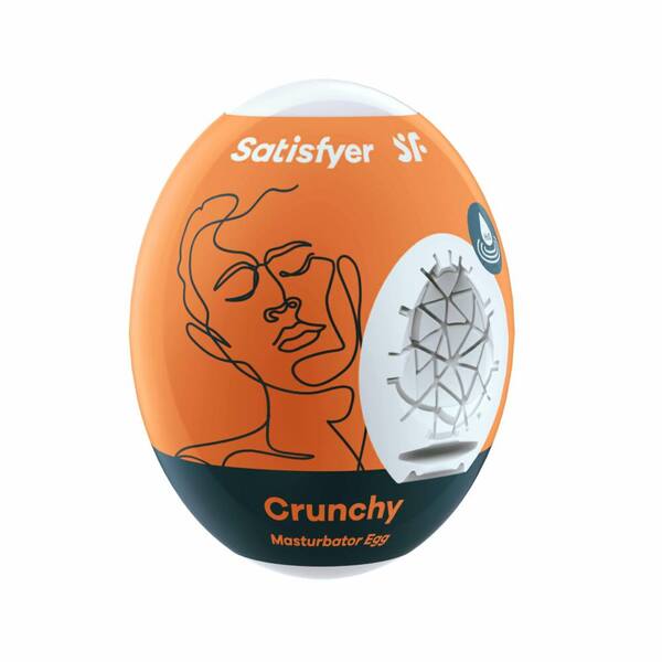 Satisfyer Masturbator Egg Single (Crunchy) - Orange GOODS Superdrug   