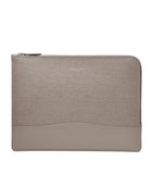 Leather Bifold Wallet with Suede Panels and Gold-Tone Hardware