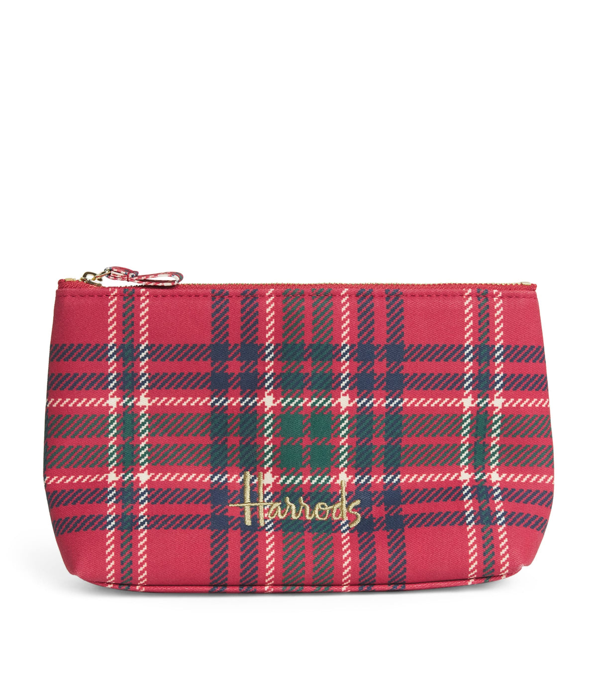 Harrods medium tartan logo pouch (British brand)