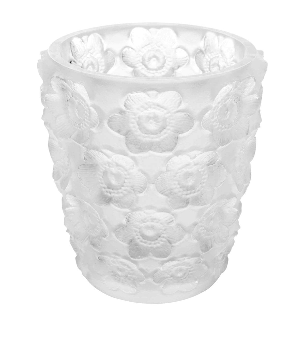 Lalique Anemone crystal votive holder, UK version