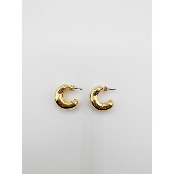SVNX chunky half hoop earrings one size, imported from the UK