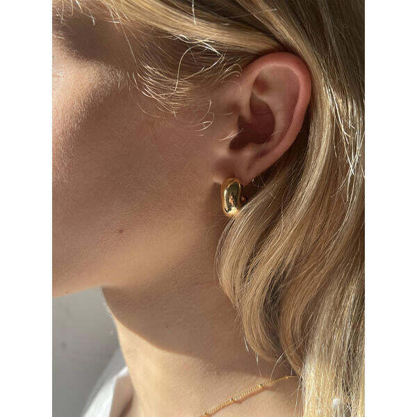 SVNX chunky half hoop earrings one size, imported from the UK