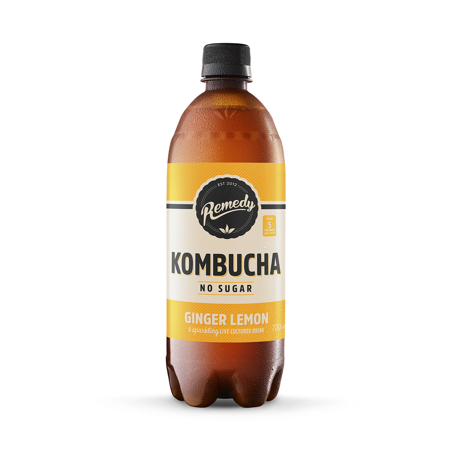 Remedy kombucha ginger lemon 700ml, imported from the UK