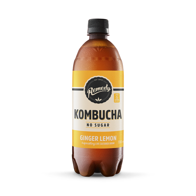 Remedy kombucha ginger lemon 700ml, imported from the UK