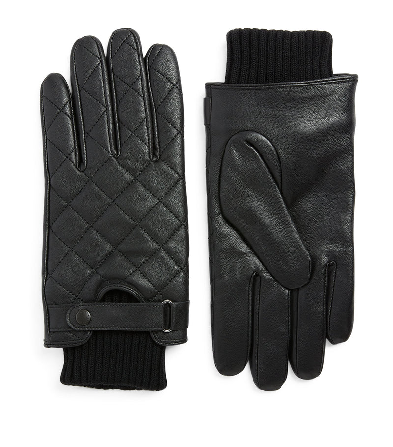 Barbour quilted leather gloves - British product