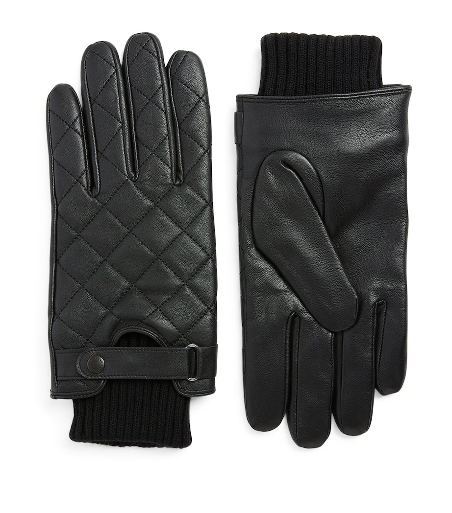 Barbour quilted leather gloves - British product