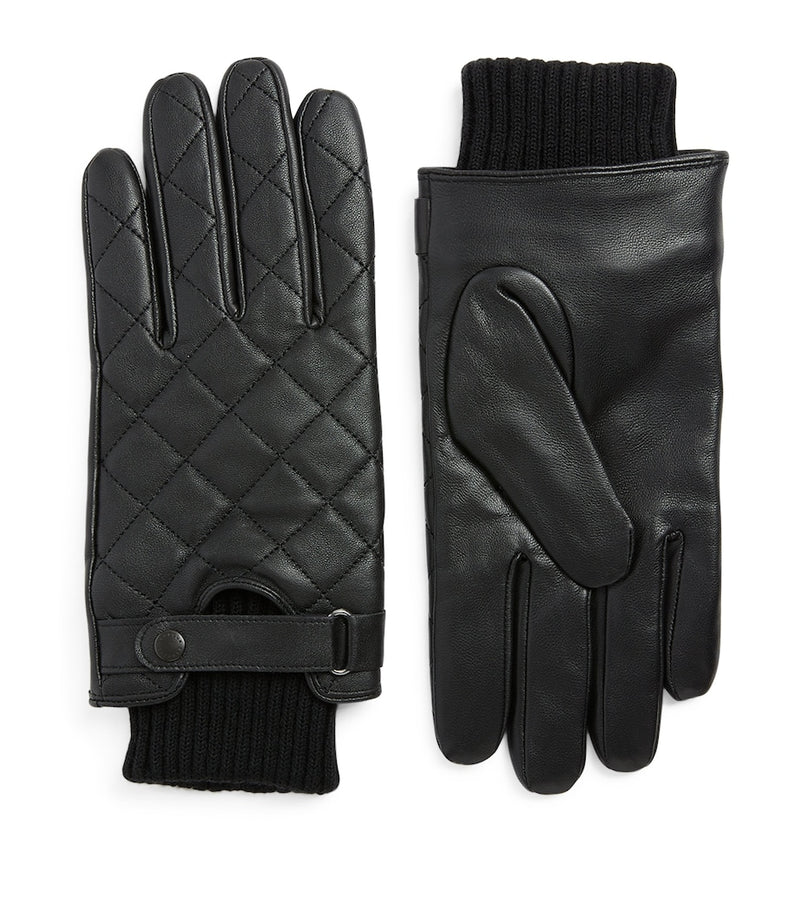 Barbour quilted leather gloves - British product