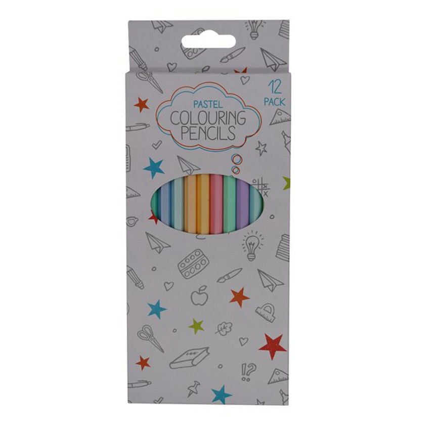 ASDA Pastel Colouring Pencils – 12 Pack Office Supplies ASDA   