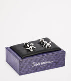 Babette Wasserman balloon monkey cufflinks rhodium-plated (British brand)