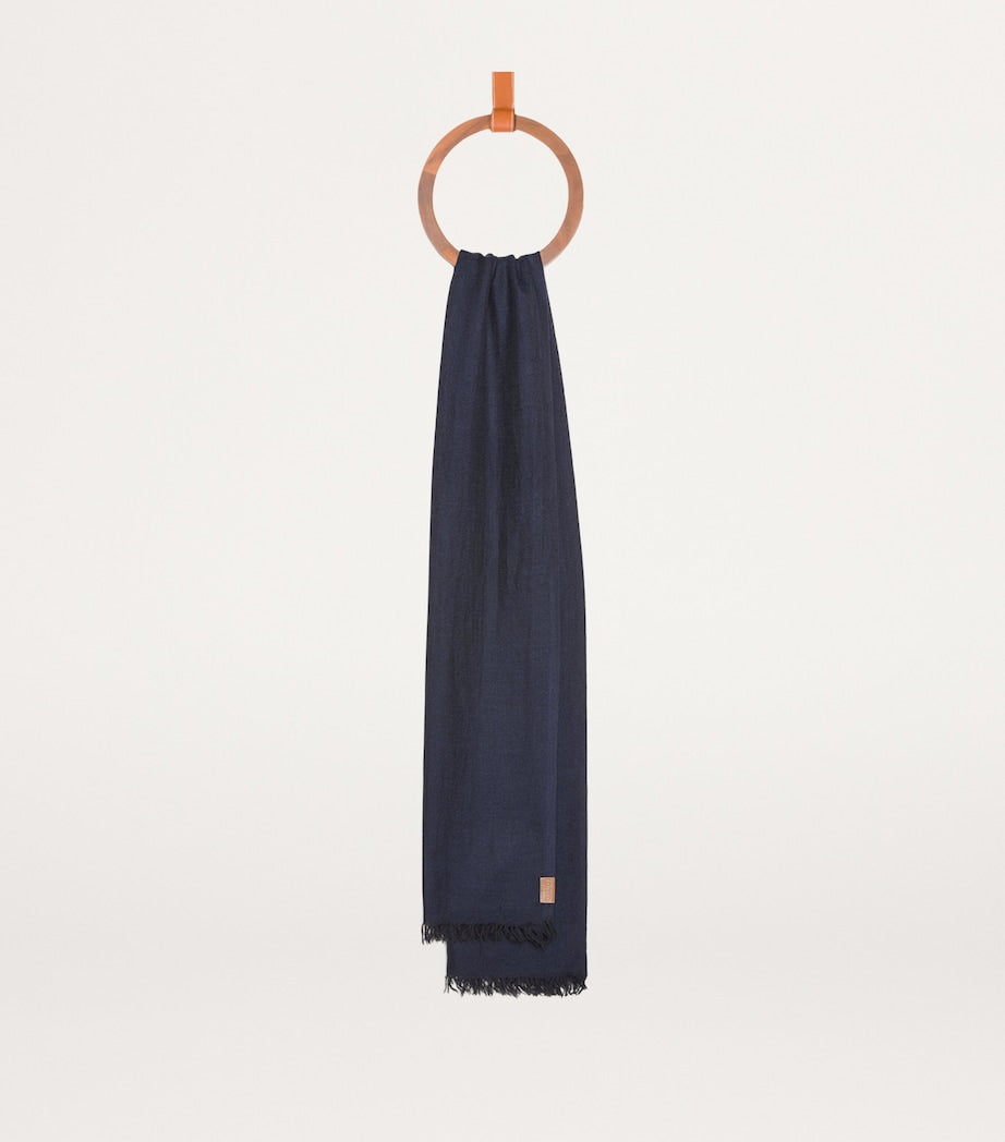 LOEWE cashmere logo scarf with tassels - British product