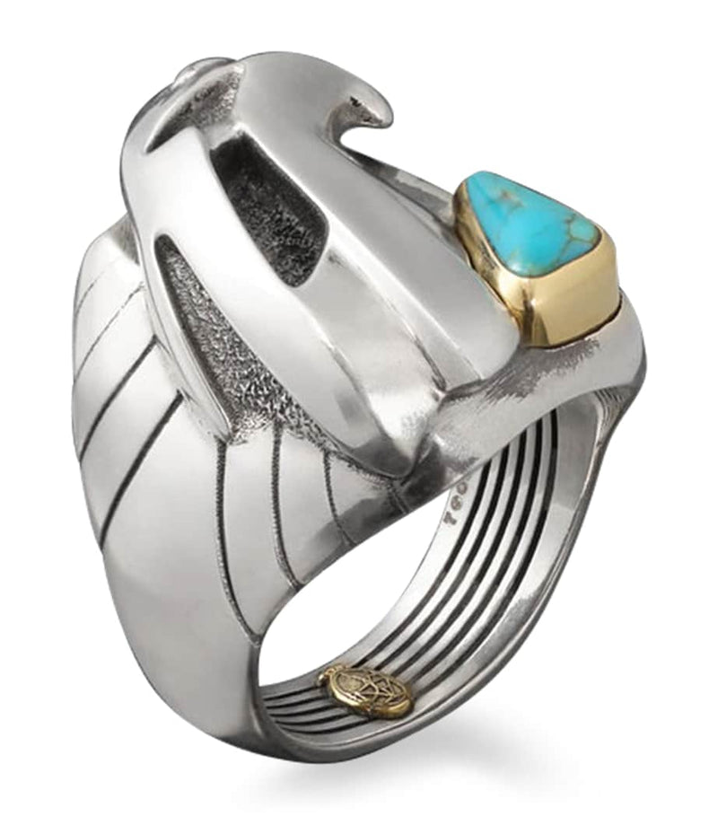 Jacques Marie Mage Atian ring electrum turquoise (British brand)