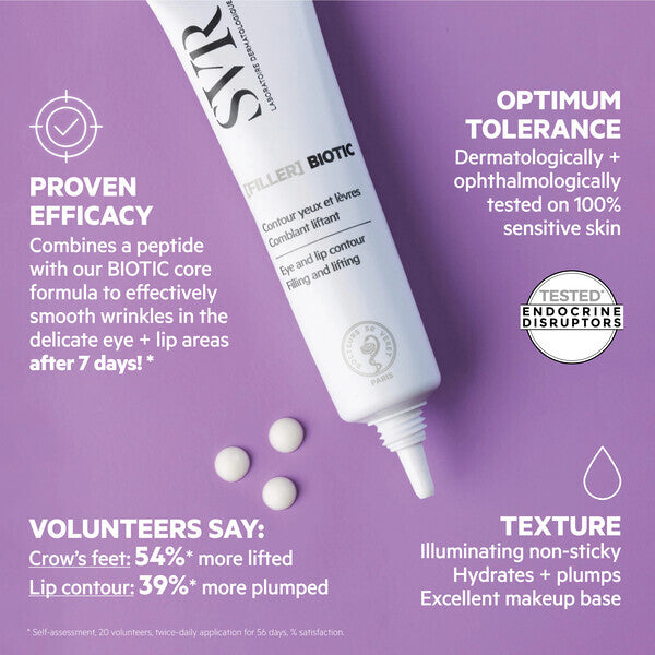 SVR Filler Biotic eye and lip cream 15ml (British brand)