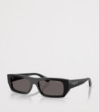 Vogue rectangular sunglasses black acetate, UK version