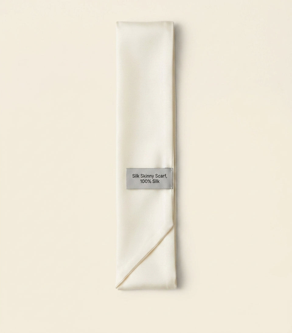 Prada designer silk twill skinny scarf 85x6cm - British product