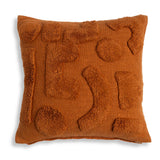 Habitat Abstract Orange Tufted Cushion 43x43 GOODS Sainsburys   