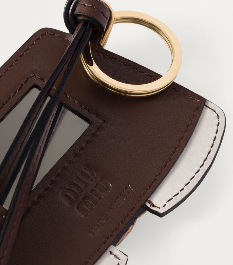 Miu Miu leather mini skirt keyring, imported from the UK