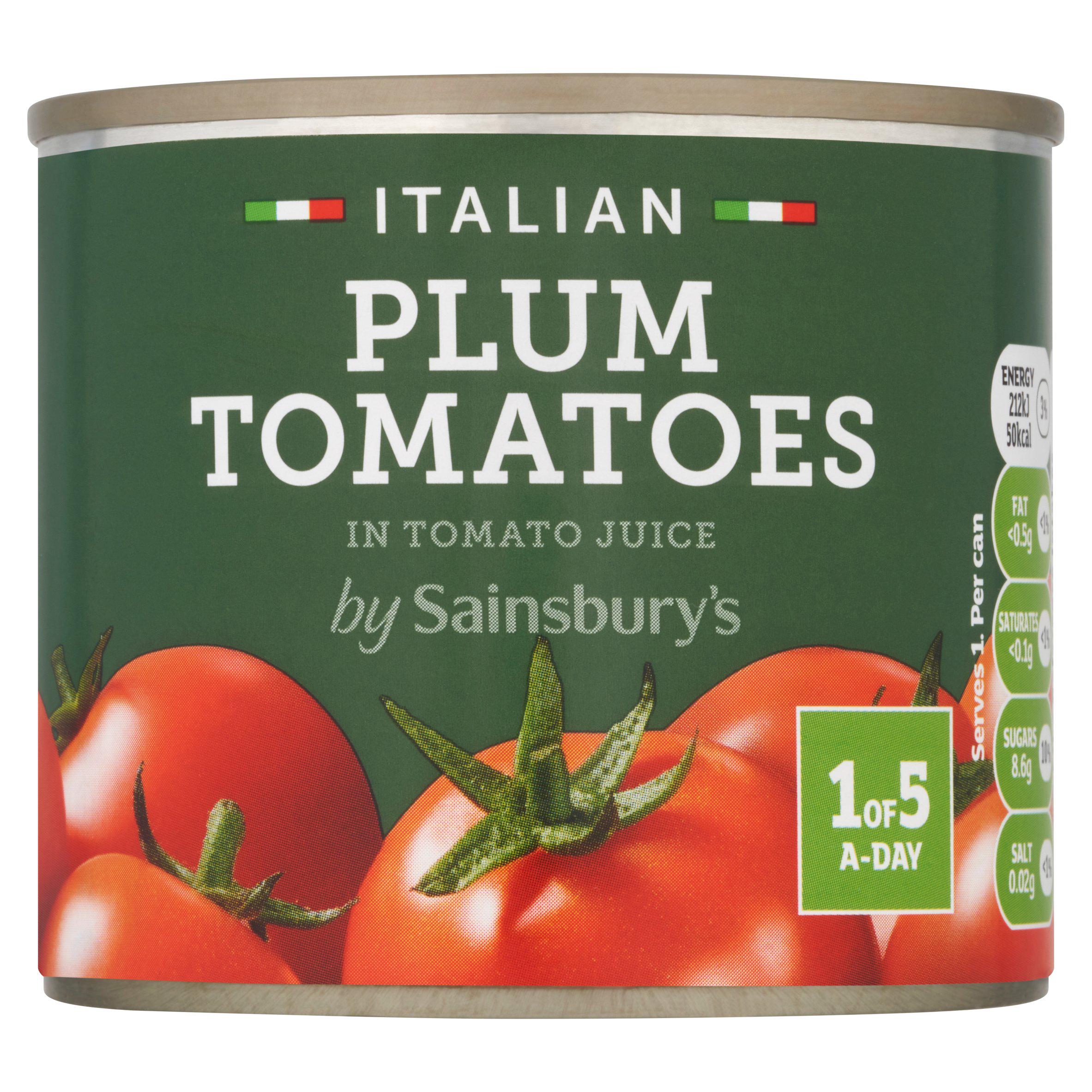 Sainsbury's Premium Peeled Plum Tomatoes 227g Food cupboard essentials Sainsburys   