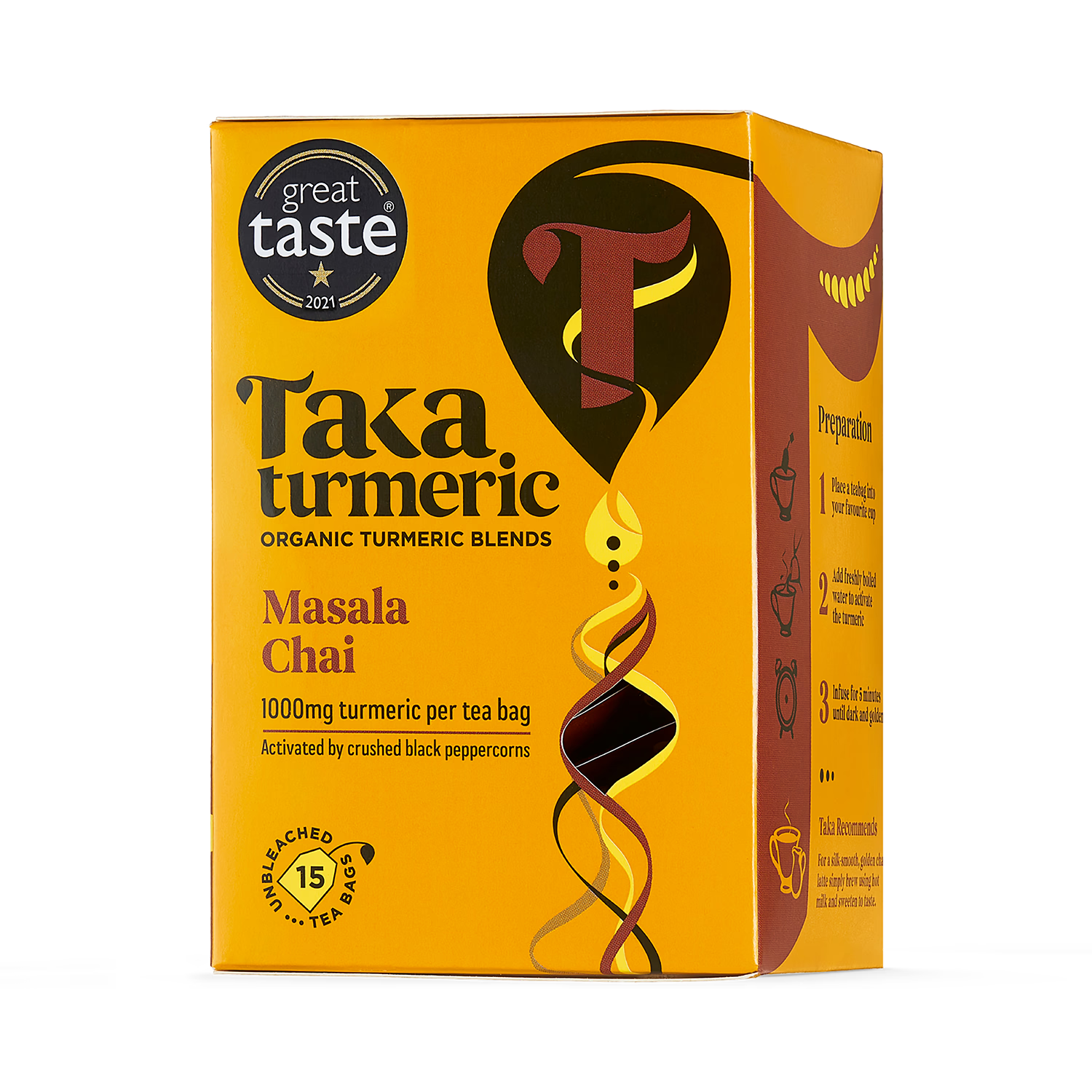 Taka Turmeric masala chai turmeric tea 15 teabags - British product
