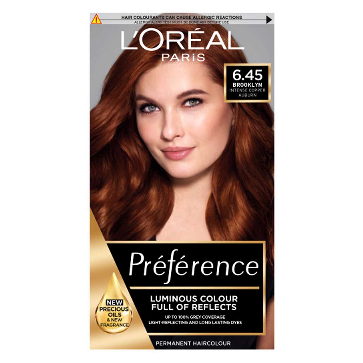 L’Oréal Paris Preference Permanent Hair Dye, Luminous Colour, Intense Copper Auburn 6.45 GOODS Boots   