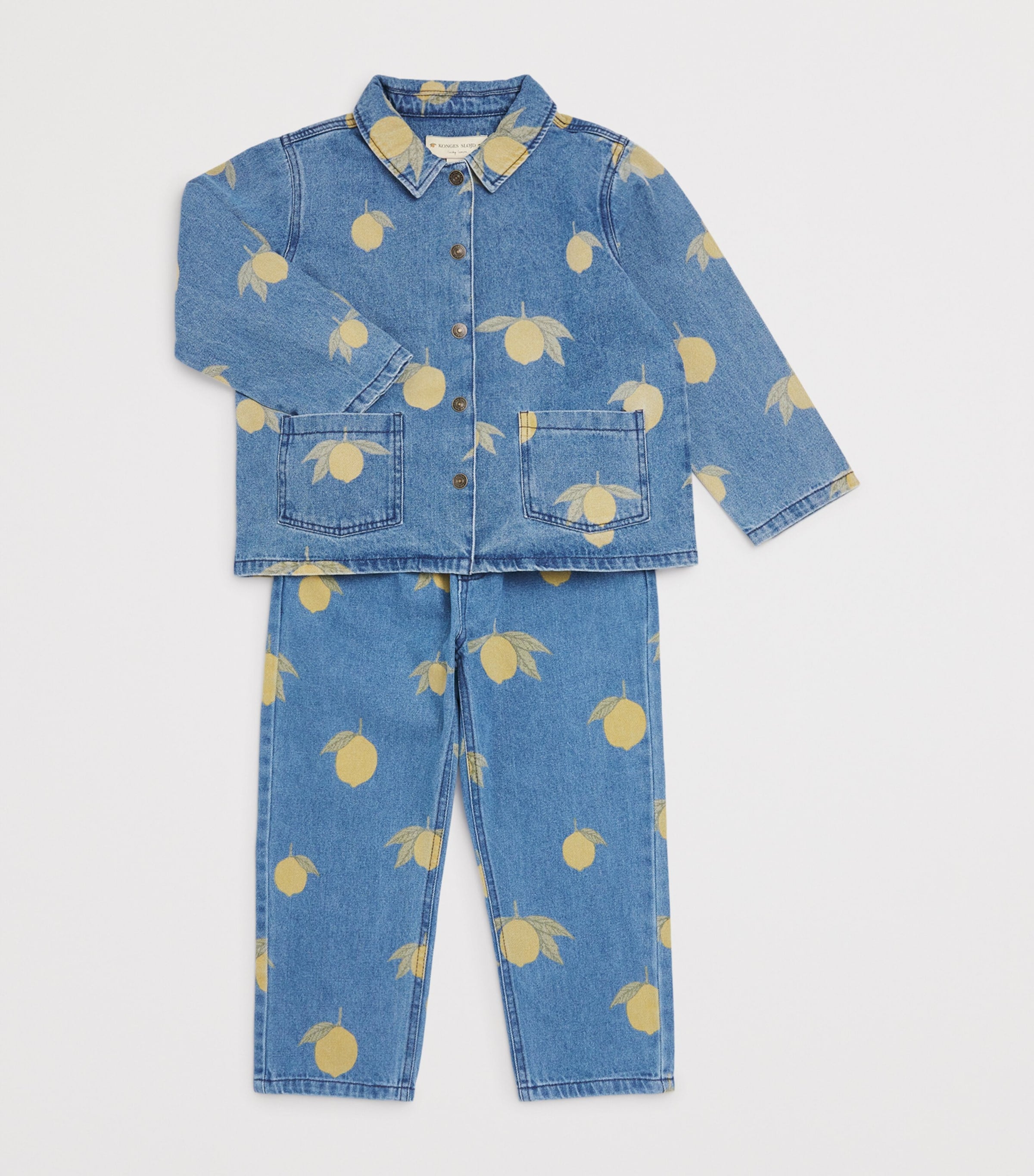 KONGES SLOJD lemon print denim jacket for children, UK version