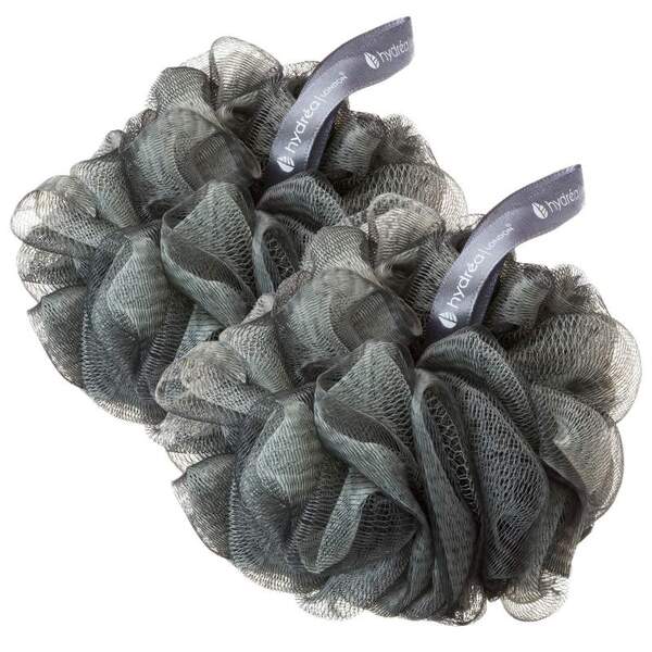 Hydrea London Shower Bath Buffers -2 Pack Stone Grey