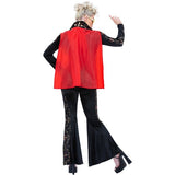 Smiffys Elvis black rhinestone costume jumpsuit with cape (British brand)