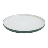 Habitat Two Tone Dinner Plate White Green GOODS Sainsburys   