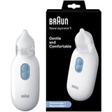 Braun nasal aspirator white with silicone tips, imported from the UK