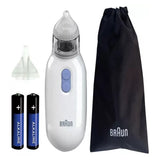 Braun nasal aspirator white with silicone tips, imported from the UK