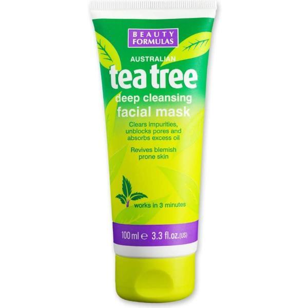 Beauty Formulas Tea Tree Deep Cleansing Facial Mask 100ml