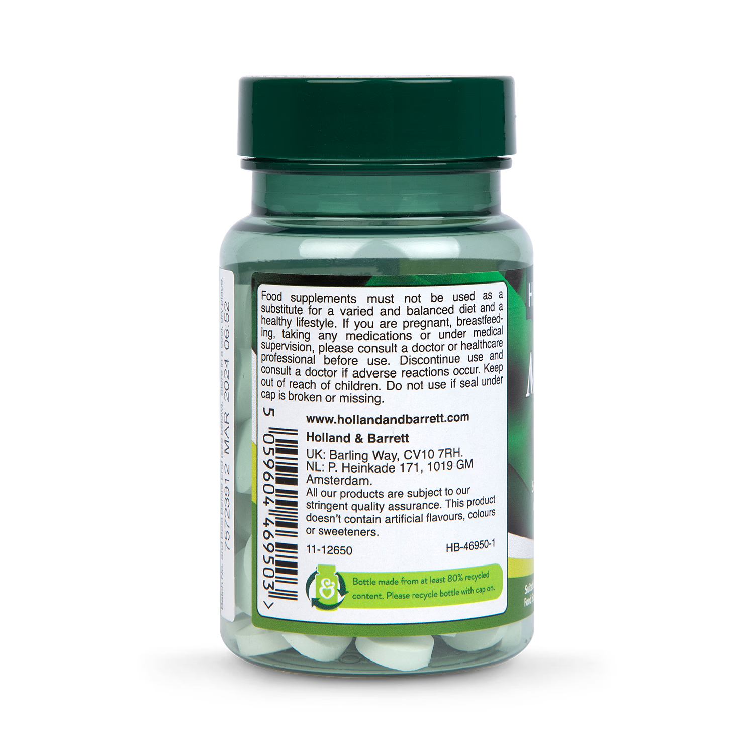 Holland & Barrett Magnesium Zinc Tablets 90 count, UK version