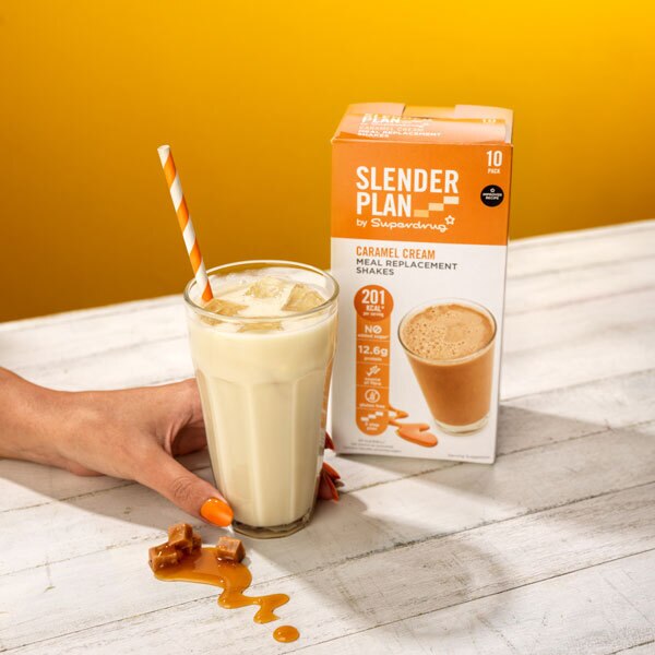 Superdrug Slenderplan Meal Replacement Shake Caramel x10