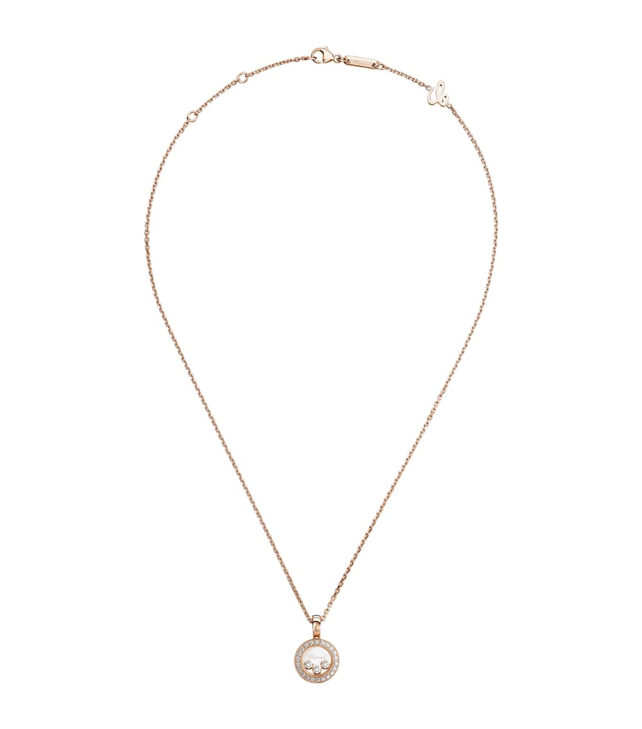 Chopard pendant necklace rose gold and diamond (British brand)