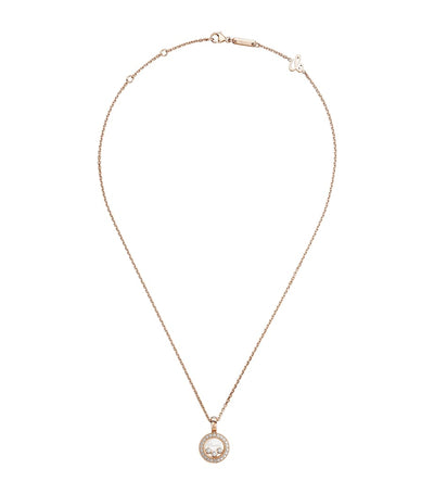 Harrods Chopard Happy Diamonds Icons Rose Gold and Diamond Pendant Necklace- Buy online at McGrocer