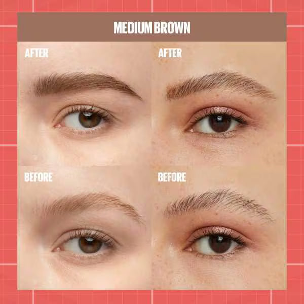 Maybelline Build A Brow Medium Brown eyebrow pen packaging front view