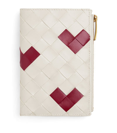 Harrods Bottega Veneta Medium Leather Intrecciato Weave Heart Bi-Fold Wallet- Buy online at McGrocer