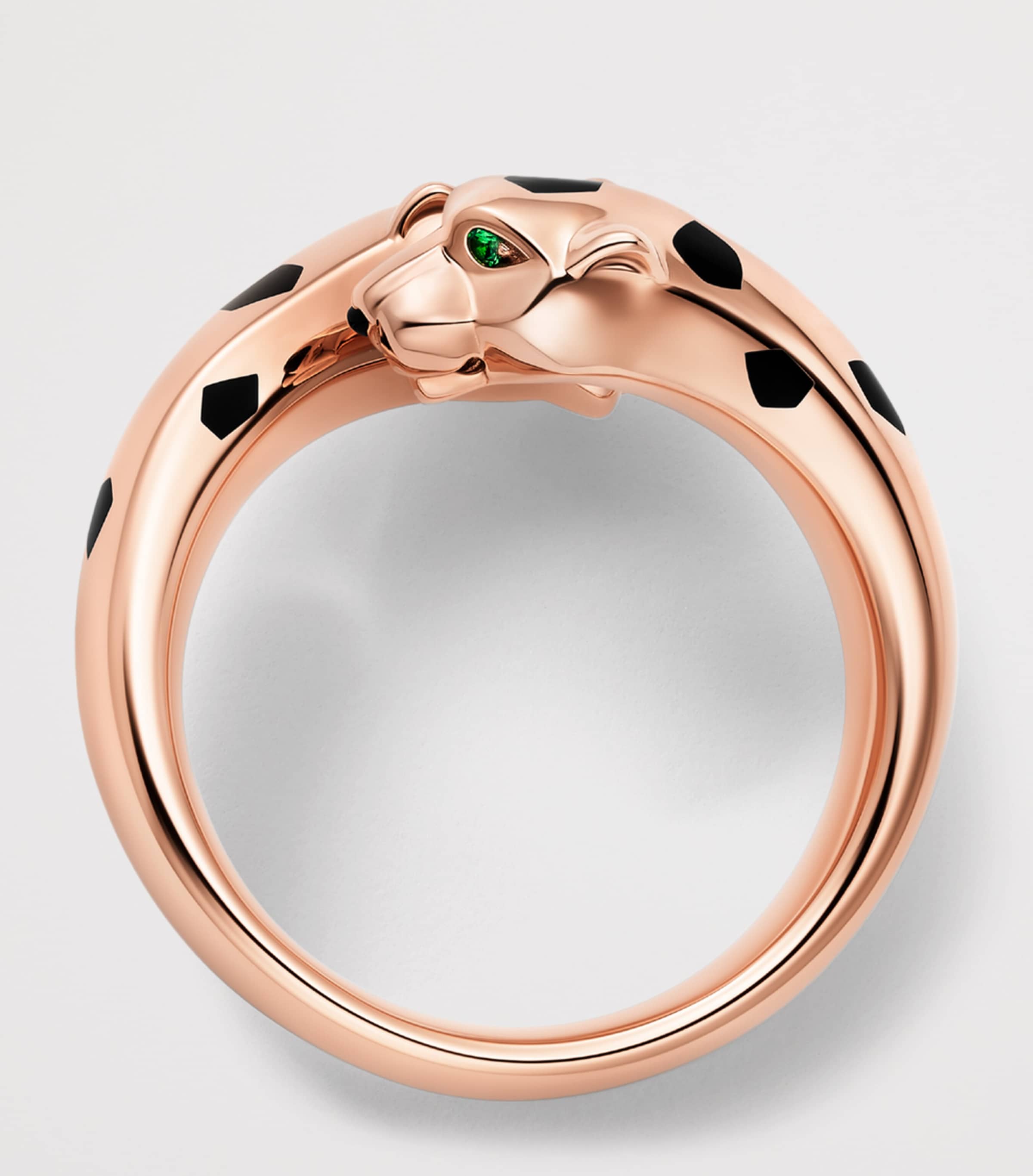 Cartier Panthère de Cartier ring rose gold tsavorite onyx, UK version