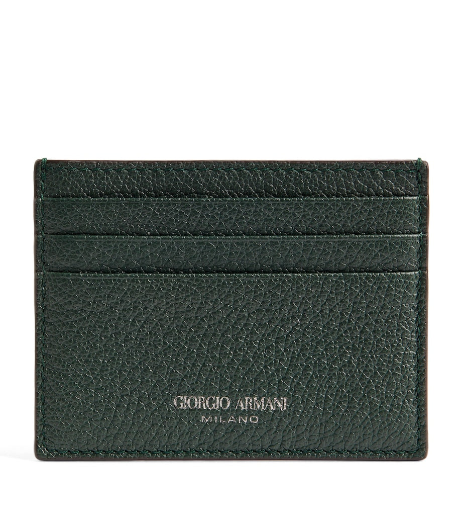 Giorgio Armani leather card holder with six slots, grained leather (British brand)