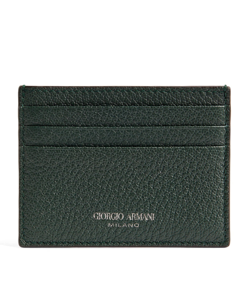Giorgio Armani leather card holder with six slots, grained leather (British brand)