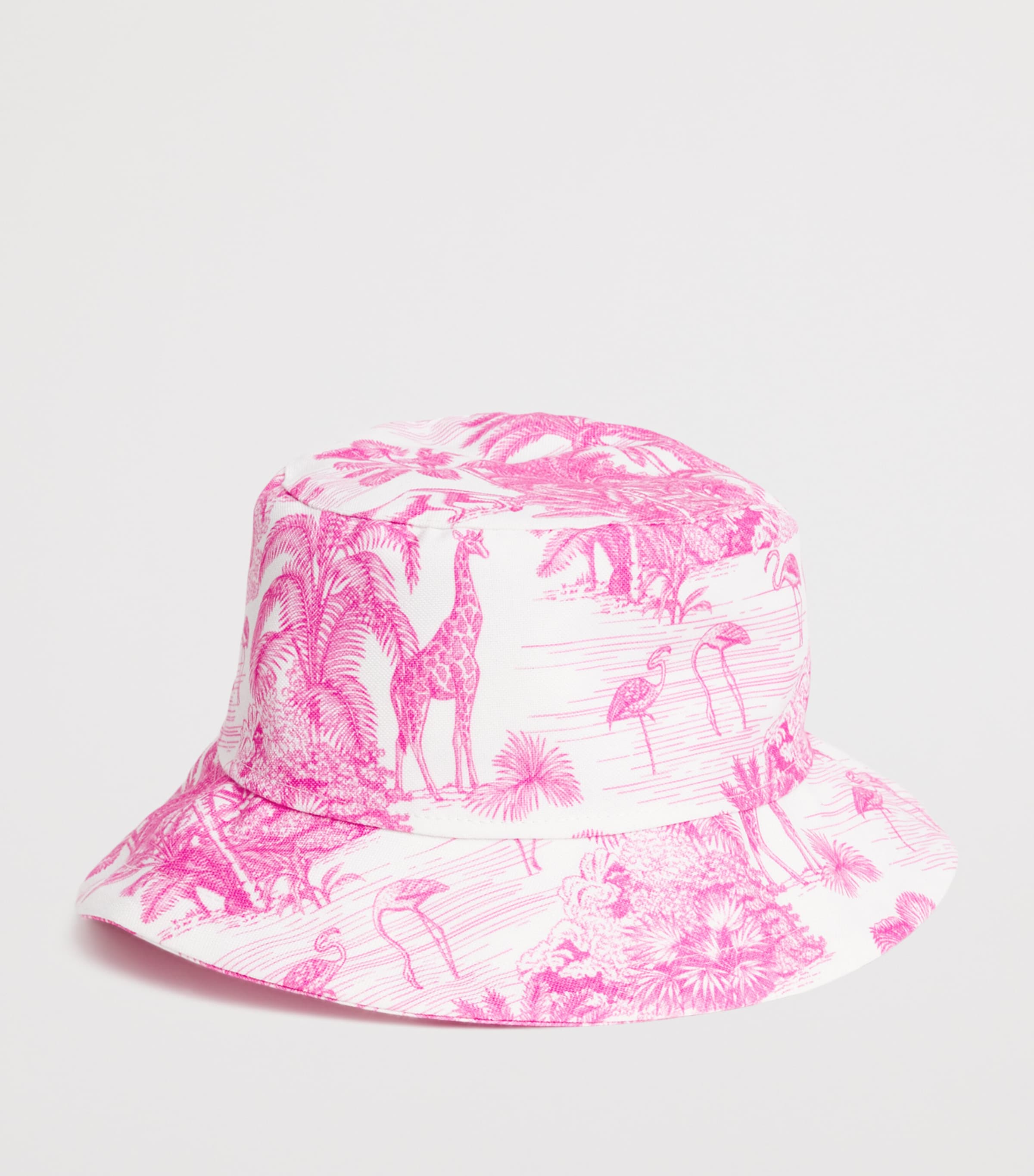 Marie Raxevsky jungle print bucket hat, imported from the UK