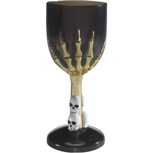 Smiffys Gothic Wine Glass with skeleton hand stem, UK version
