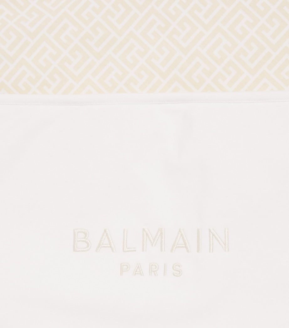 Balmain bomull monogram babyteppe - britisk produkt
