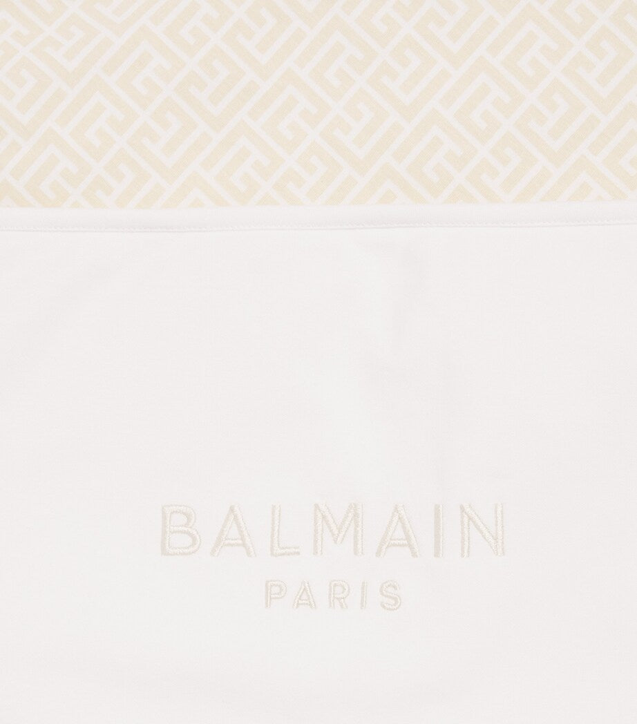 Balmain cotton monogram baby blanket - British product