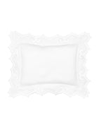 Pratesi boudoir pillowcase with sateen appliqué, 30x40cm, imported from the UK