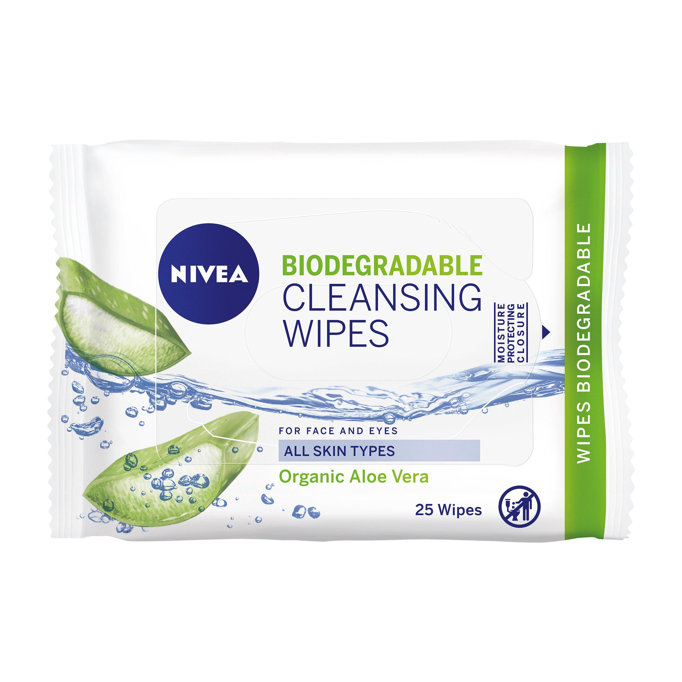 Nivea Naturally Good Organic Aloe Vera Face Cleansing Wipes x25 Cleanser Sainsburys   