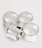 Harrods stainless steel napkin rings set of 4, UK version