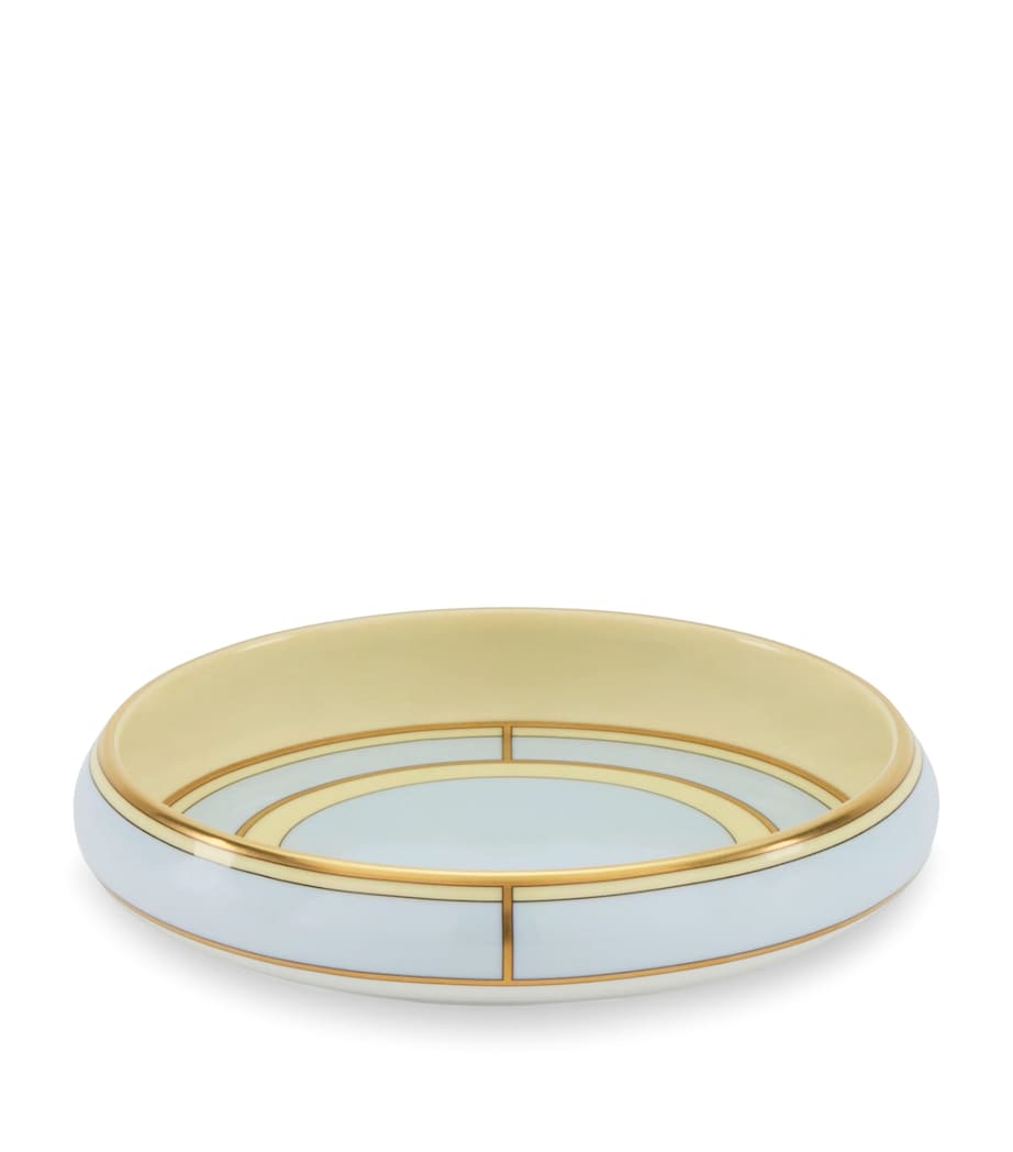 GINORI 1735 porcelain Celeste round tray 17cm - British product