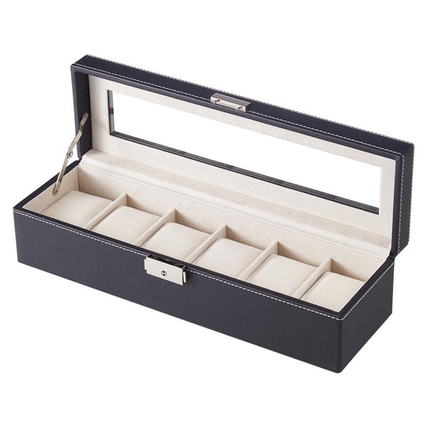 Livingandhome watch display case 6-slot 35cm, imported from the UK