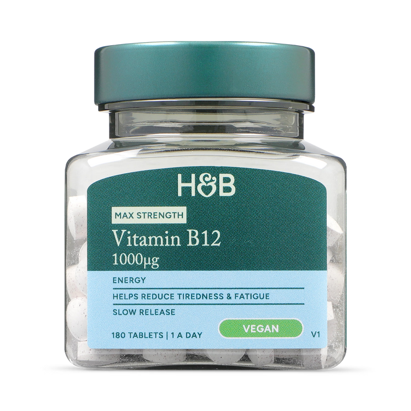 Holland & Barrett Slow Release Vitamin B12 1000mcg 180 Tablets, UK version