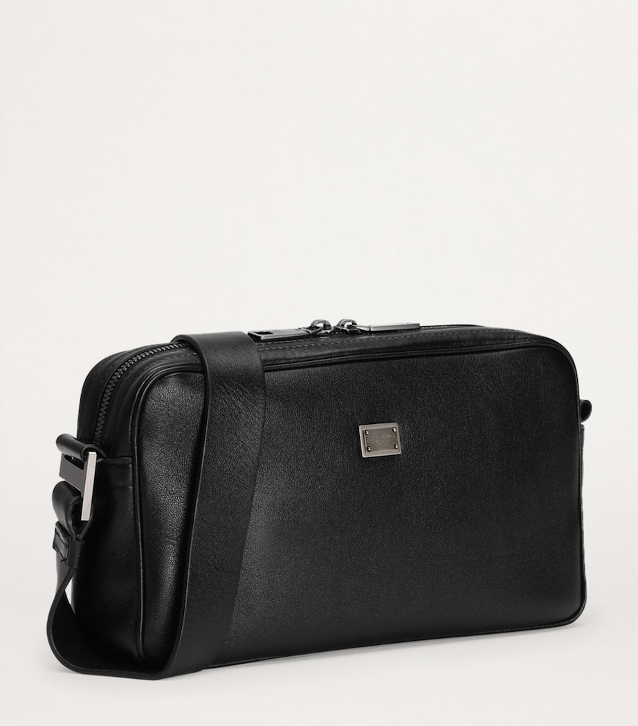 Dolce&Gabbana calfskin Roma belt bag with logo plaque and adjustable strap - British product